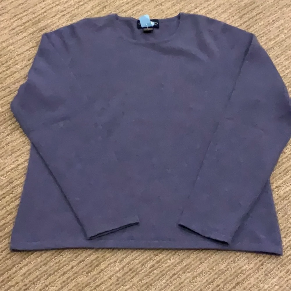 Charter Club 100% Cashmere Blue Long Sleeve Crew Neck Sweater Women’s Large